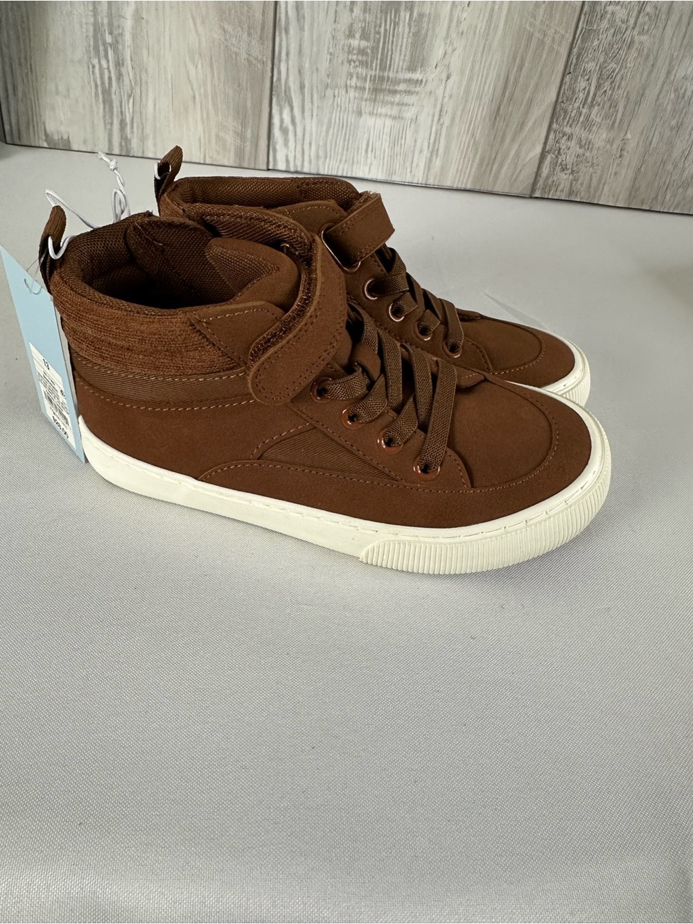 Toddler High-Top Casual Sneakers in Brown -13